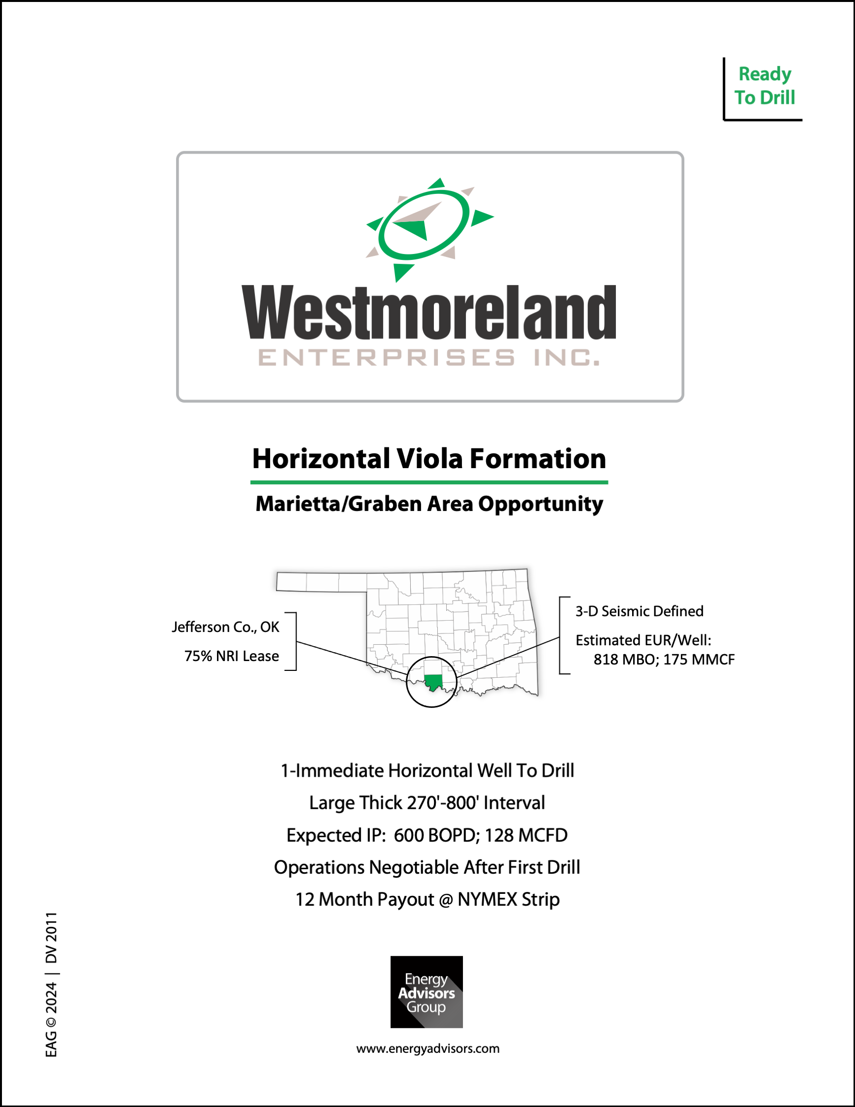 QUICK DRILL-READY HZ PROSPECT - Energy Advisors Group QUICK DRILL-READY HZ PROSPECT